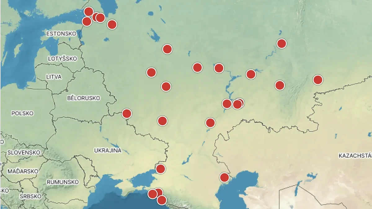 INTERAKTIVNÍ MAPA: Kam až dokáží Ukrajinci v Rusku udeřit - Novinky