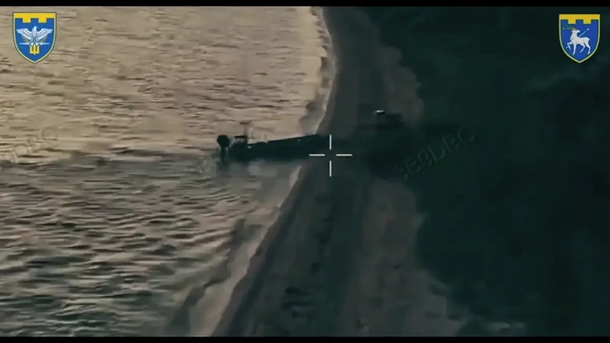 První robotické vylodění na světě. Ukrajinci vysadili na Kinburnskou kosu pozemní dron - Novinky