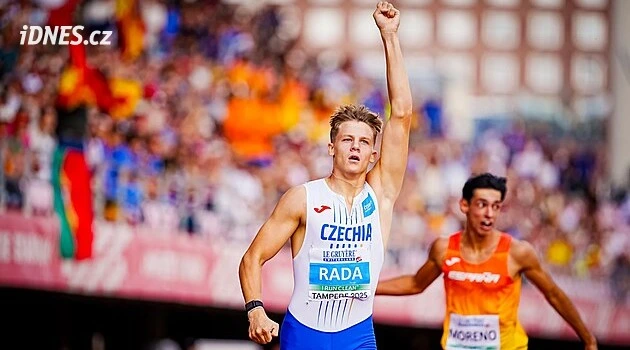 Juniorský mistr světa, navíc v evropském rekordu. Překážkář Rada zazářil v Eugene