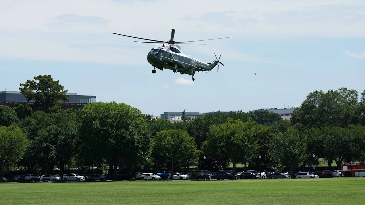 Beinahe-Crash mit Trump an Bord: Präsidenten-Heli kommt Passagierjet gefährlich nahe