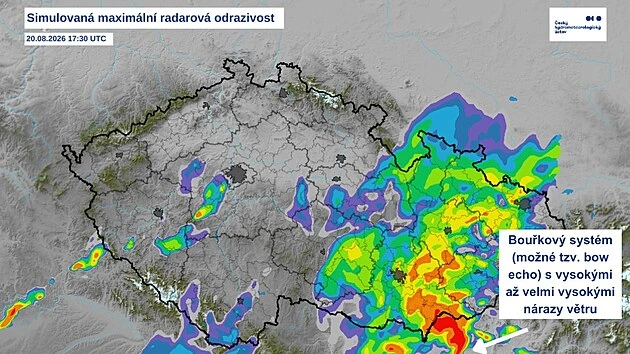 Silný vítr, déšť a až dvoucentimetrové kroupy. Česko zasáhnou bouřky