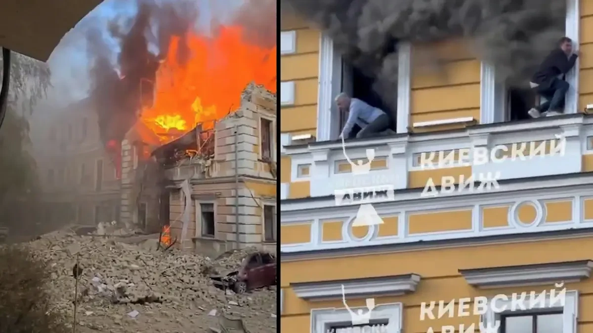 Ruský dron zasáhl ukrajinskou akademii věd. Na místě zuří mohutný požár - Novinky