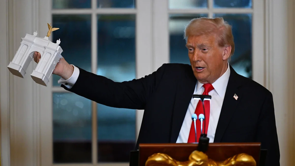 Donald Trump: Triumphbogen soll Militärbasis mit Drohnen werden