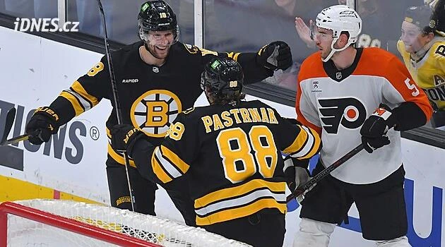 Pastrňák se Zachou nasměrovali Boston za výhrou, za hosty asistoval Jiříček